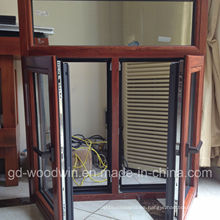 Woodwin Main Product Double Tempered Glass Wood and Aluminum Window